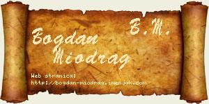 Bogdan Miodrag vizit kartica